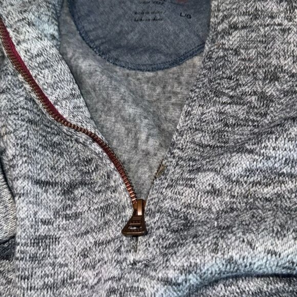Weatherproof Vintage Mens Grey Quarter-Zip Pullover Sweater L - Picture 3 of 6